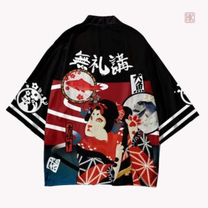 Veste kimono femme, design unique et original Neko