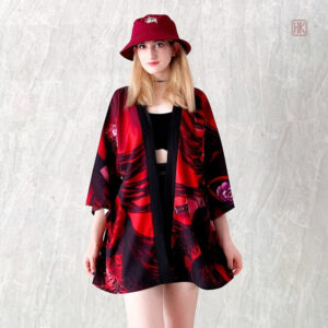 Veste kimono Oni, design inspiré de la culture japonaise