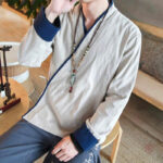 Veste Kimono Grise pour homme, style moderne et décontracté