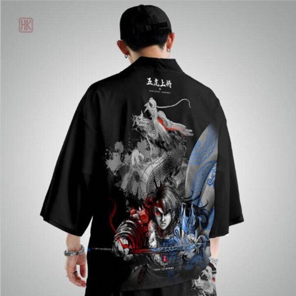 veste-kimono-guerrier-dragon-1 Veste Kimono Guerrier Dragon pour homme