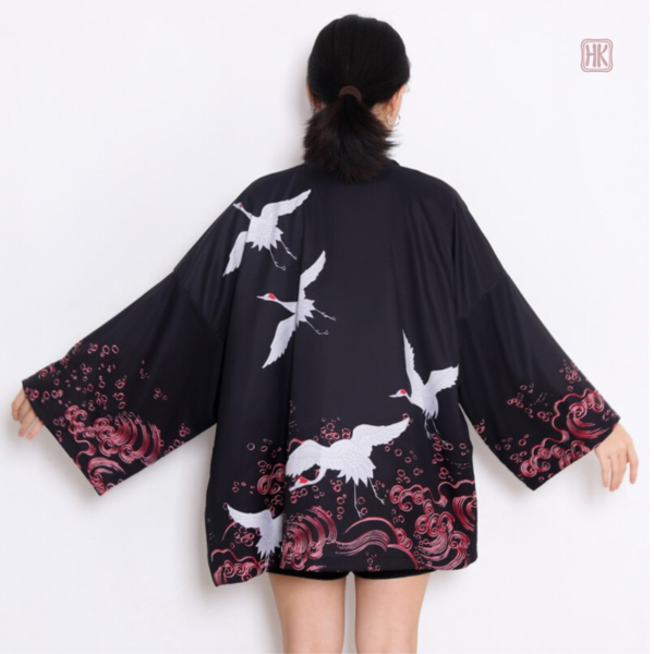 Veste kimono femme, style Haori avec motifs modernes