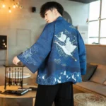 Kimono bleu pour homme, style élégant et original