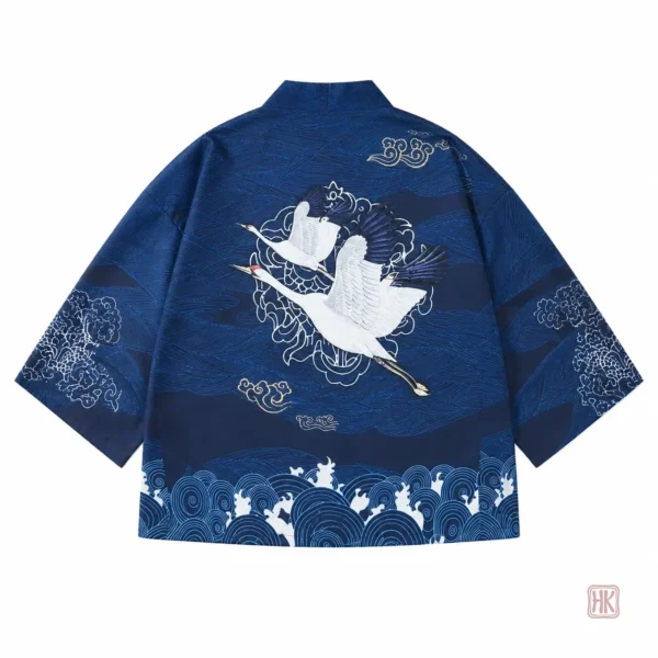 Veste légère homme avec design de grues colorées