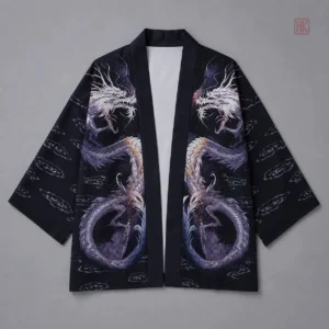 Kimono masculin orné de dragons stylisés