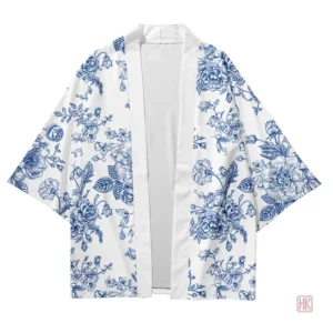 Kimono homme à motifs floraux, style décontracté