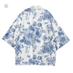 Veste kimono masculine avec design floral élégant
