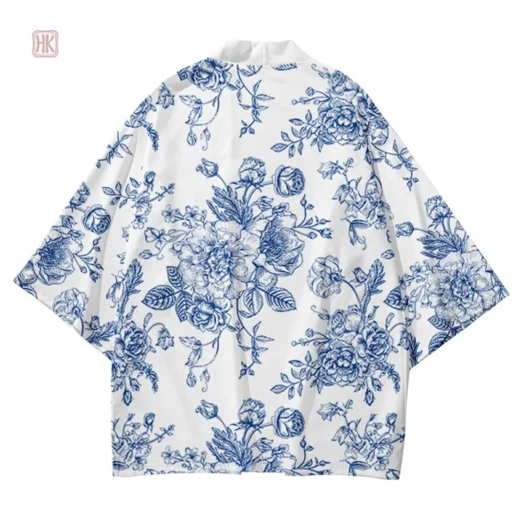 Veste kimono masculine avec design floral élégant