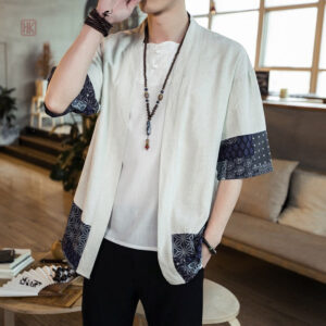 Veste Kimono Homme Moderne au design contemporain