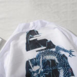 Veste kimono homme, dragon bleu classique