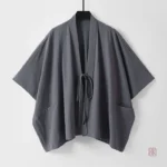 Veste kimono japonais en gris élégant