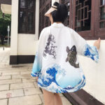 Veste kimono inspirée du design japonais traditionnel