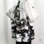 Veste kimono japonais dragon blanc pour homme