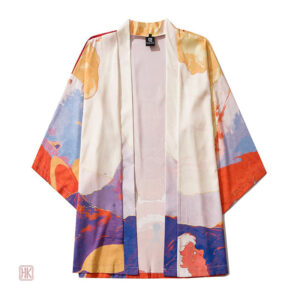 Veste légère à motifs japonais pour homme