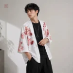 Veste Kimono Fleuri pour Homme