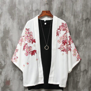 Kimono Japonais avec motifs floraux pour homme