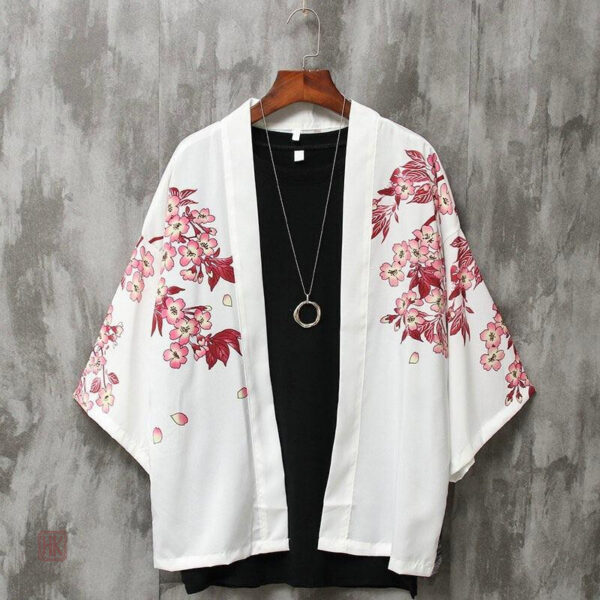 Kimono Japonais avec motifs floraux pour homme