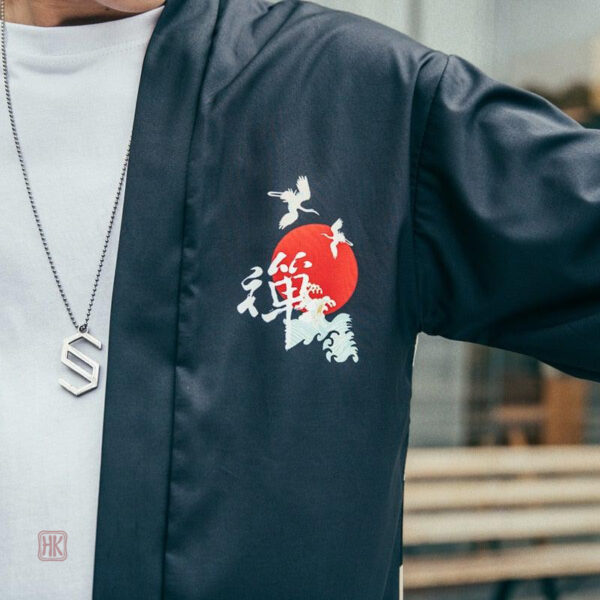 Veste en tissu léger inspirée de la culture japonaise