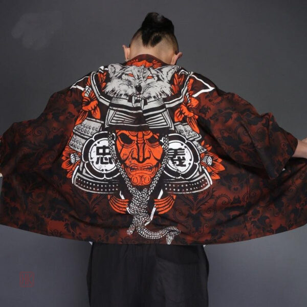 Kimono Oni loup pour homme, design unique et culturel
