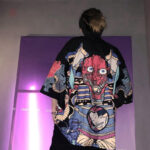 Veste kimono homme Oni rouge