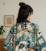 Kimono femme avec motif panda
