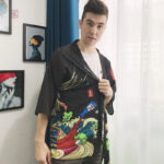 Kimono homme avec motif ramen, élégant et original
