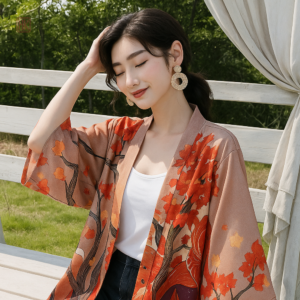 Veste Kimono Renard pour femme