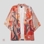 Veste kimono femme avec design renard