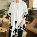 Kimono blanc long pour un style élégant