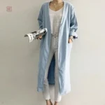 Kimono en lin léger et élégant, idéal pour l'été