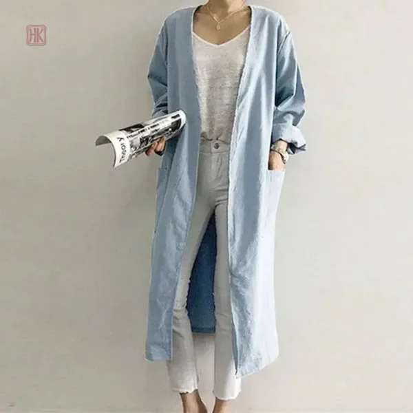 Kimono en lin léger et élégant, idéal pour l'été