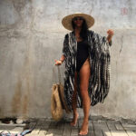 Veste kimono élégante en noir