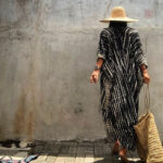 Veste kimono noire, tendance et polyvalente