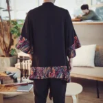 Veste longue pour homme, design kimono élégant
