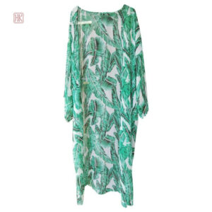 Kimono féminin vert, parfait pour l'été