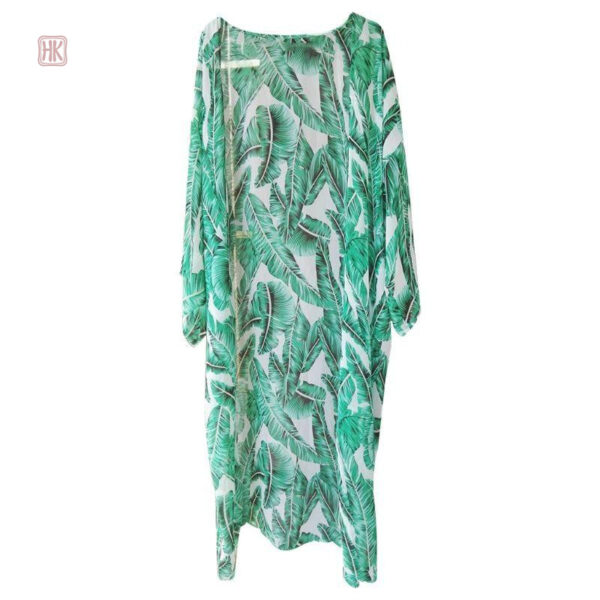 Kimono féminin vert, parfait pour l'été