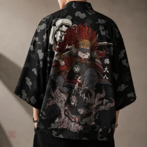 Veste Kimono Neko Samourai pour homme