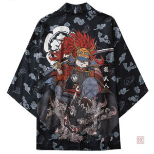 Veste kimono homme au design samouraï