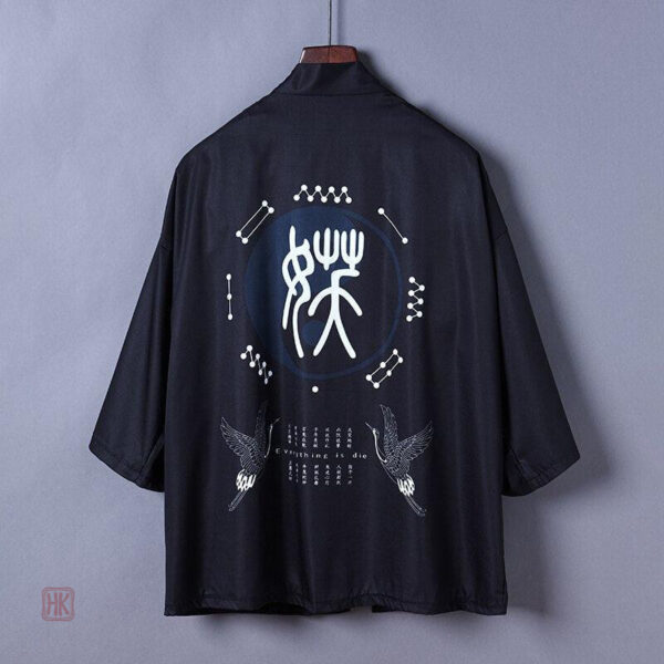 Kimono noir classique pour homme élégant