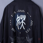 Veste kimono homme en tissu noir