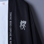 Veste homme en noir, style kimono moderne
