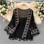 Veste kimono féminine au style bohemian