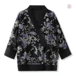 Veste kimono femme avec motifs floraux élégants