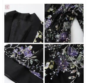 Veste légère fleurie pour un look décontracté