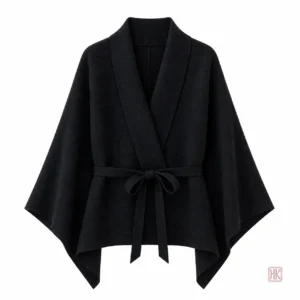 Kimono noir féminin, design unique et moderne