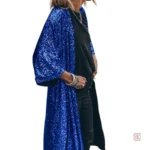 Kimono brillant avec paillettes, style féminin