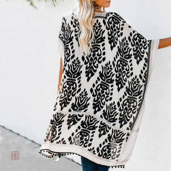 Veste longue à motifs pour un style estival