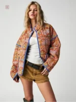 Veste kimono rétro épaisse pour femme