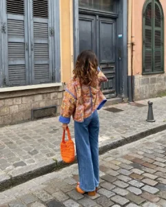 Veste kimono femme au style rétro et épais