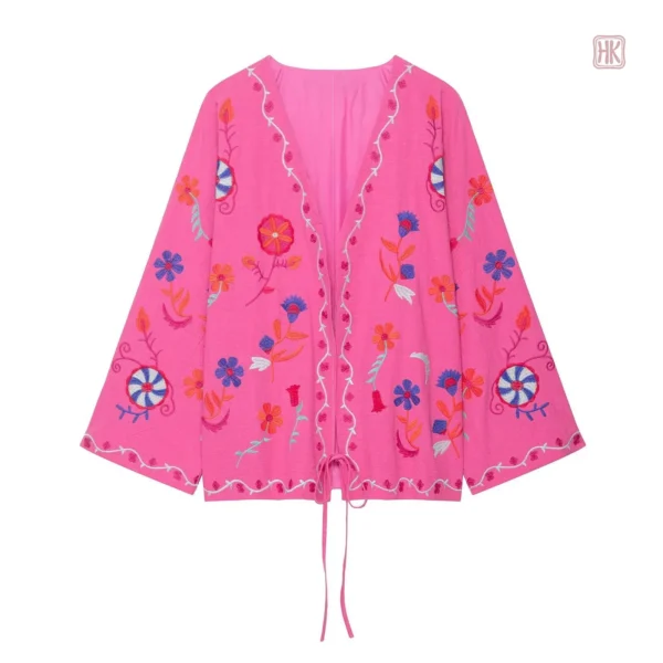 Kimono femme rose chic et stylé