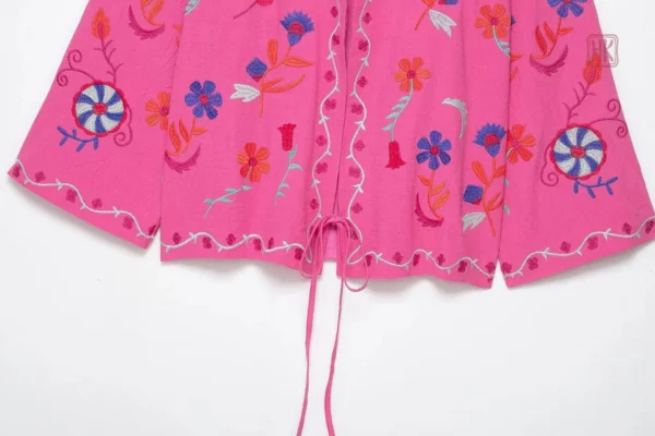 Veste kimono légère rose à porter en toute occasion